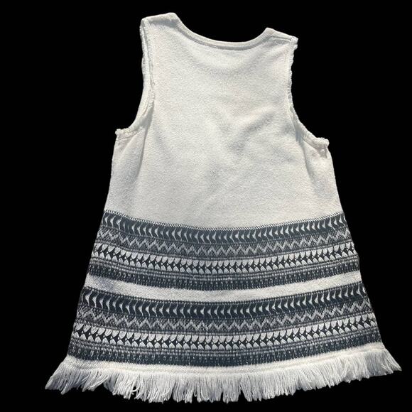 Madewell Villagrove Sweater Fringed Tank in Bright Ivory  - Size XS - Picture 4 of 16
